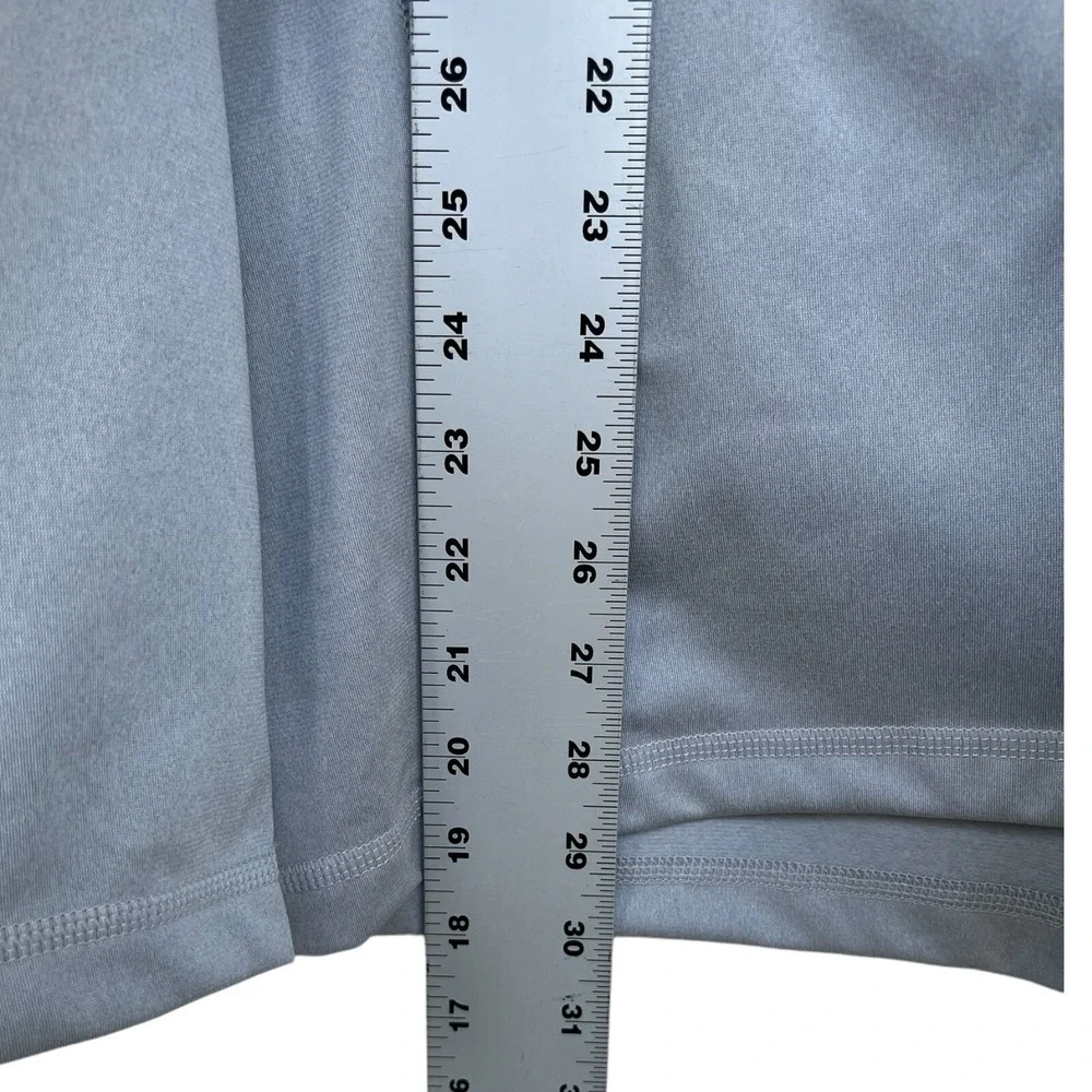 Mens The North Face Tech 1/4 Zip Large Gray Grey Golf Pullover Quarter Logo
